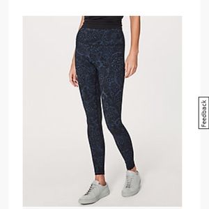 Lululemon Wunder Under High Rise Leggings Navy 6